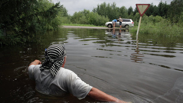 Weltweite Wetterextreme Russland-ueberschwemmungen