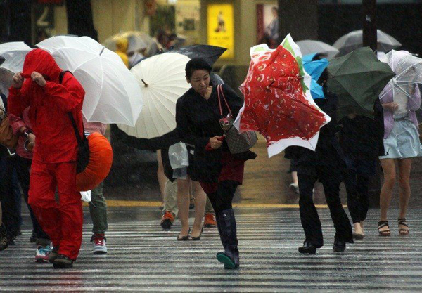 Weltweite Wetterextreme Taifun-japan