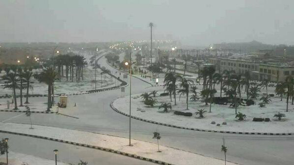 Wintereinbruch in Nahost: Erster Schnee in Kairo seit 112 Jahren – Schneesturm in Jerusalem  Schnee-kairo